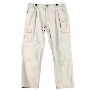 5.11 Tactical Cotton Canvas Cargo Pants Khaki Military Work Utility 40x32 Mens